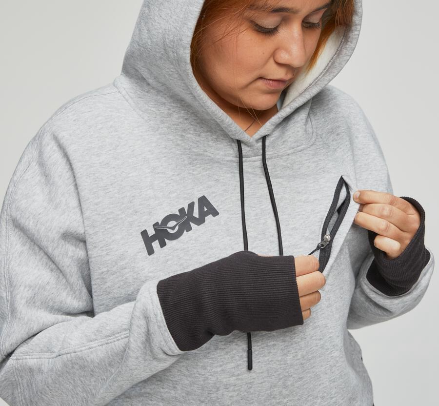 Hoka Performance - Women's Hoodie - Grey - UK 185HCIUFL